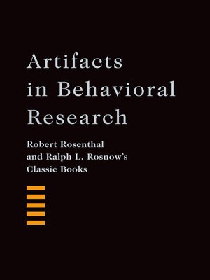 cover image of Artifacts in Behavioral Research
